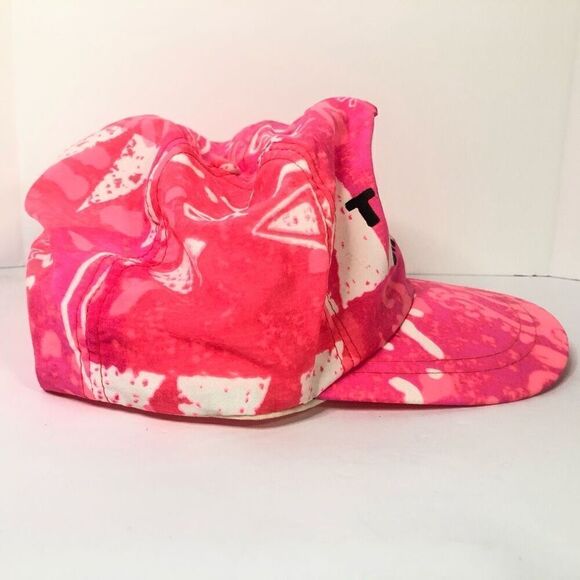 vintage 90’s print neon pink top gun hat from cash’s usa brand one size fits all - Picture 3 of 8